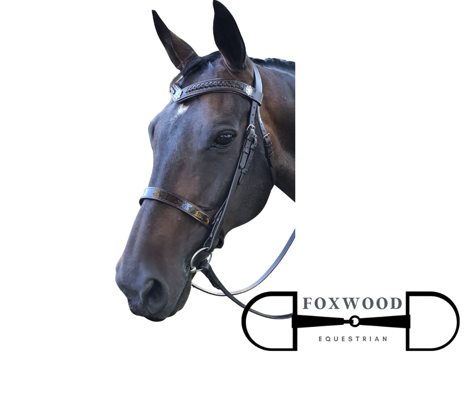 Patent Leather Noseband - Hurlford Foxwood Equestrian