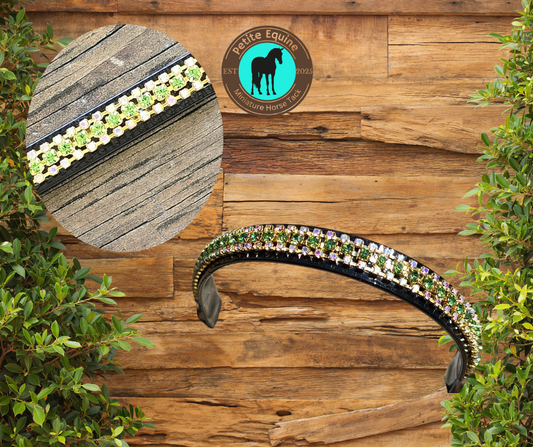 J Hook Noseband -Light Green Petite Equine