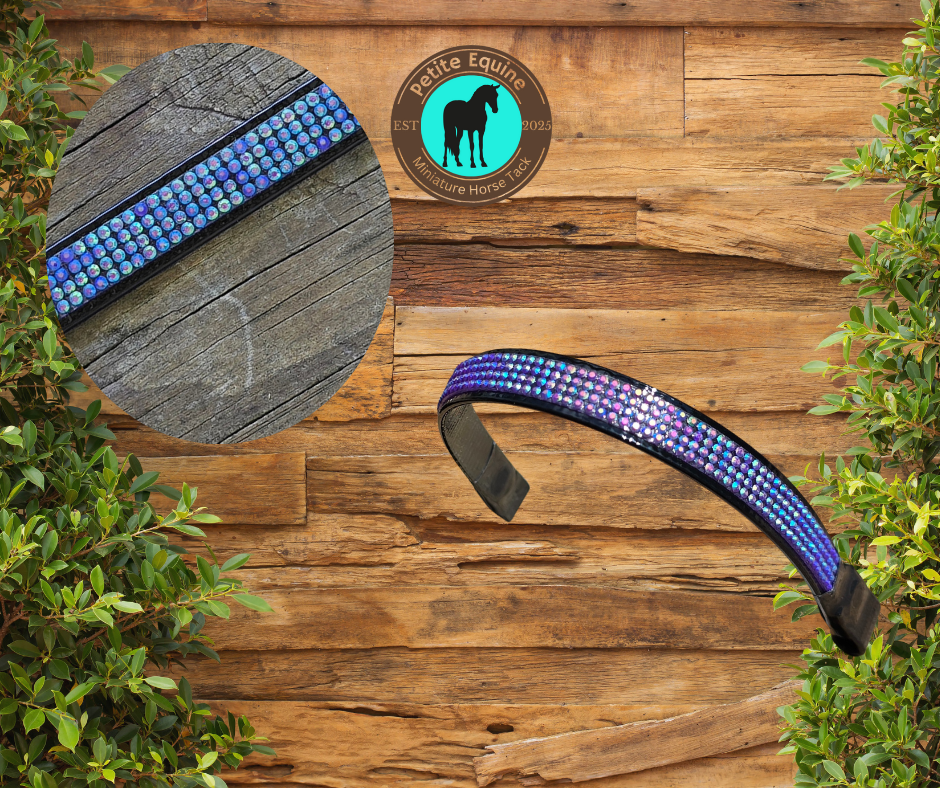 J Hook Noseband -Purple Rainbow Petite Equine