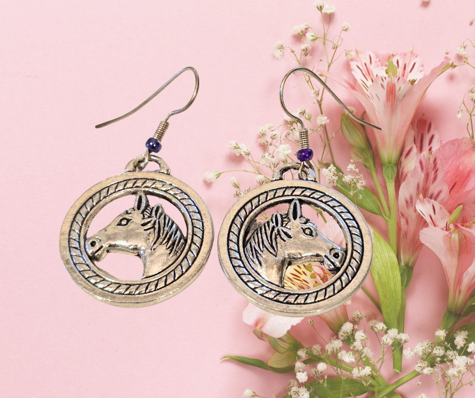 Horse Head Earrings  Foxwood Equestrian | Showing Tack and Saddlery Store