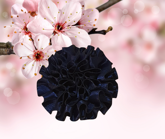 Large Satin Fabric Lapel-Navy Hurlford