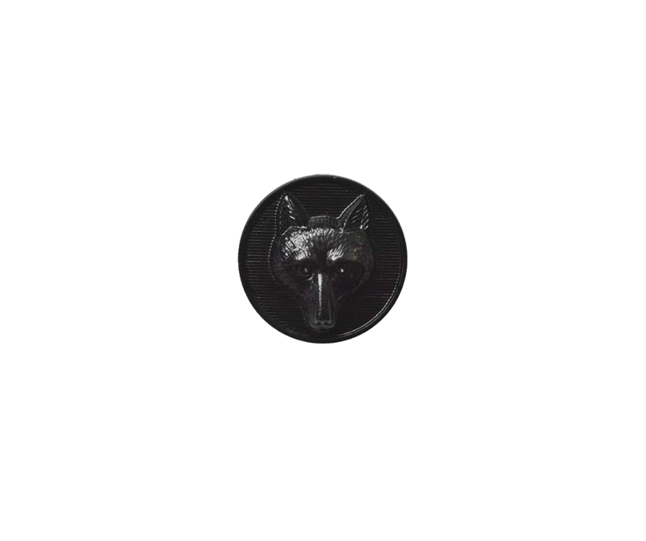 Single Black Foxhead Buttons Hurlford