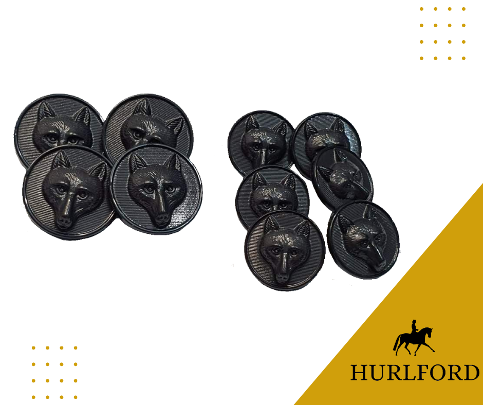 Black Foxhead Button Sets